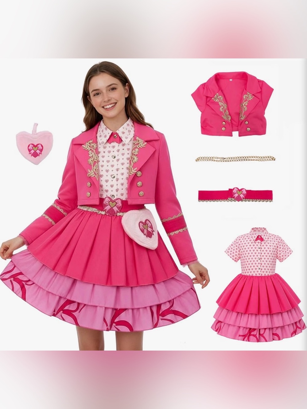 Disney descendants 5 wicked wonderland princess pink adult costume